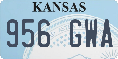 KS license plate 956GWA