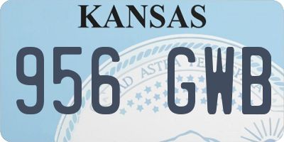 KS license plate 956GWB
