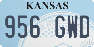 KS license plate 956GWD