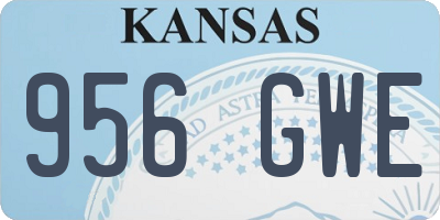KS license plate 956GWE