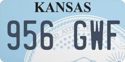 KS license plate 956GWF
