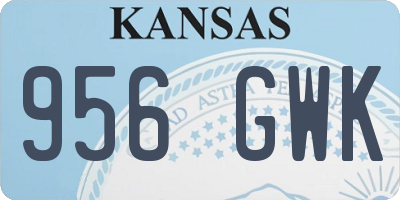 KS license plate 956GWK