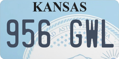 KS license plate 956GWL