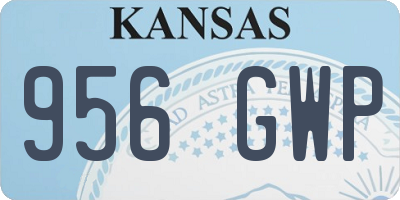 KS license plate 956GWP