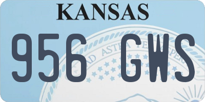 KS license plate 956GWS