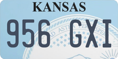 KS license plate 956GXI