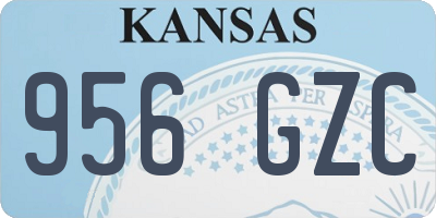 KS license plate 956GZC