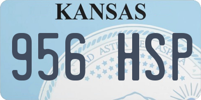 KS license plate 956HSP