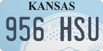 KS license plate 956HSU