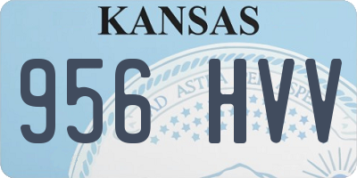 KS license plate 956HVV
