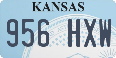 KS license plate 956HXW