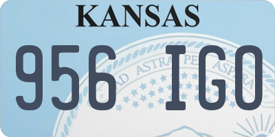 KS license plate 956IGO
