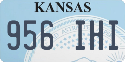 KS license plate 956IHI