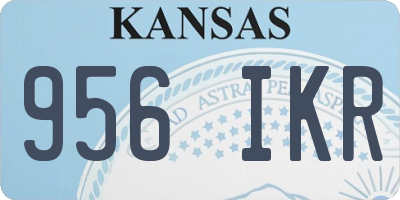 KS license plate 956IKR