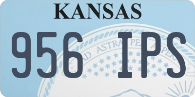 KS license plate 956IPS