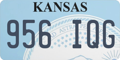 KS license plate 956IQG