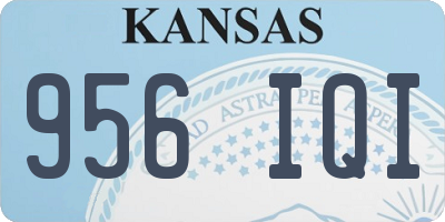 KS license plate 956IQI