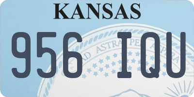 KS license plate 956IQU