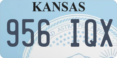 KS license plate 956IQX