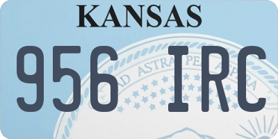 KS license plate 956IRC