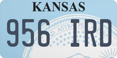 KS license plate 956IRD