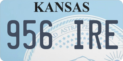 KS license plate 956IRE