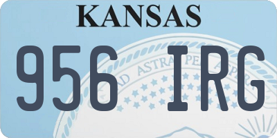 KS license plate 956IRG