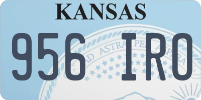KS license plate 956IRO