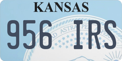 KS license plate 956IRS