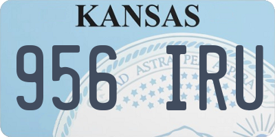 KS license plate 956IRU