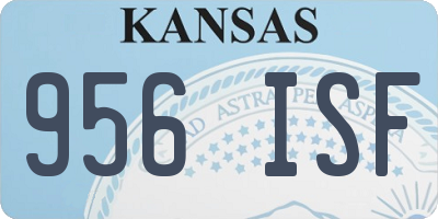 KS license plate 956ISF