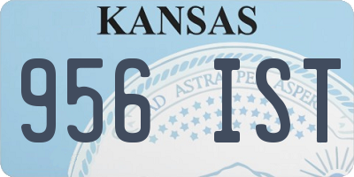 KS license plate 956IST
