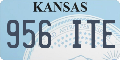 KS license plate 956ITE