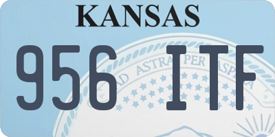 KS license plate 956ITF