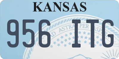 KS license plate 956ITG