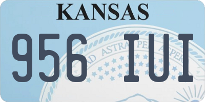 KS license plate 956IUI