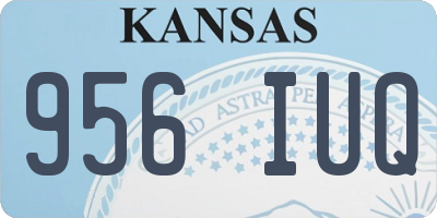 KS license plate 956IUQ
