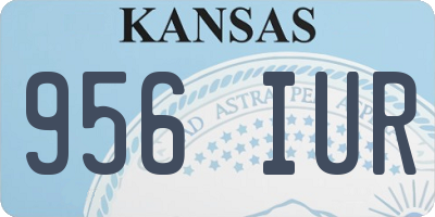 KS license plate 956IUR