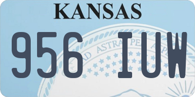 KS license plate 956IUW