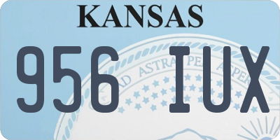 KS license plate 956IUX