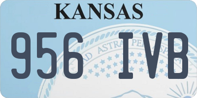 KS license plate 956IVB