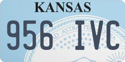 KS license plate 956IVC
