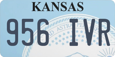 KS license plate 956IVR