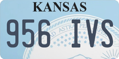 KS license plate 956IVS