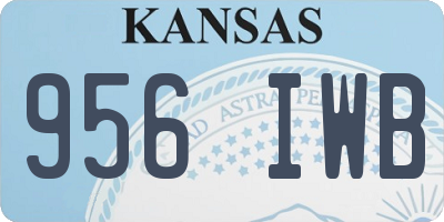 KS license plate 956IWB