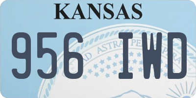 KS license plate 956IWD