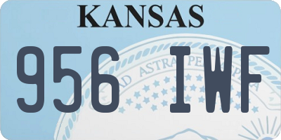 KS license plate 956IWF