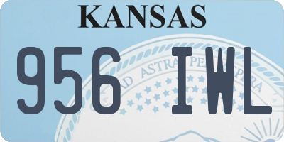 KS license plate 956IWL