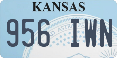 KS license plate 956IWN