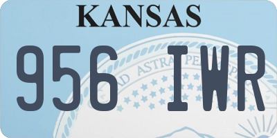 KS license plate 956IWR